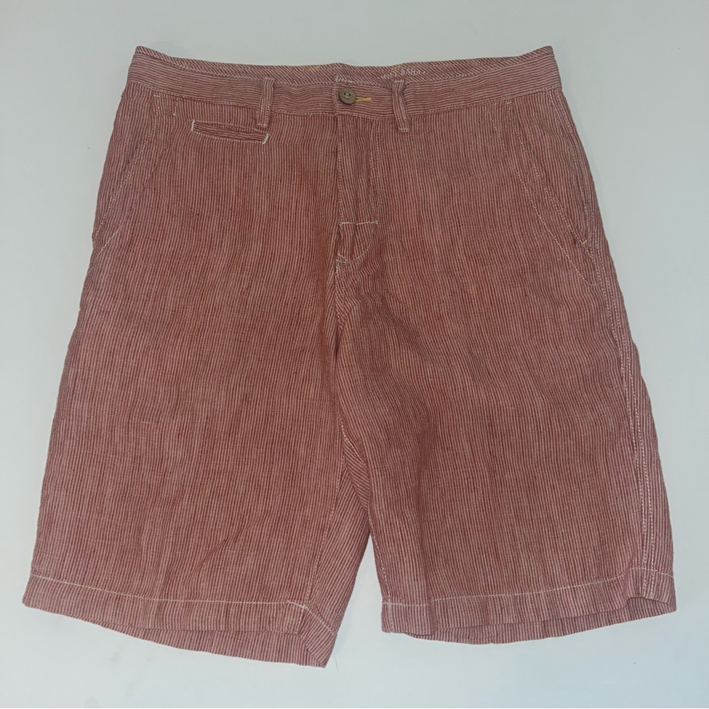 Tommy Bahama mens Relax Shorts Beachy Breeze linen blend red‎ white size 32